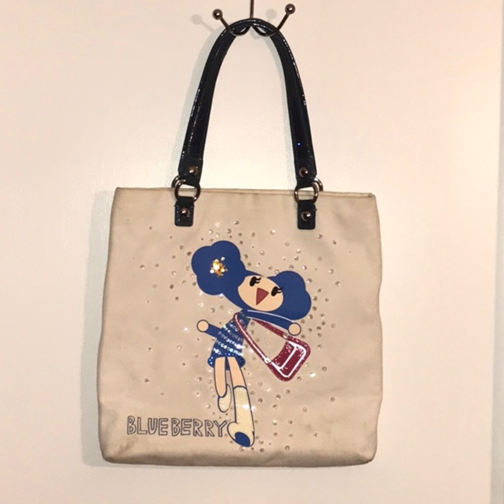 COACH Poppy “blueberry” Slim Tote Bag